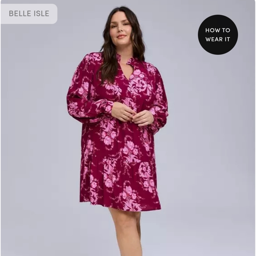 Belle Isle Ruffle Collar Drop Waist Dress By Torrid Size 4X BNWT - Picture 3 of 8